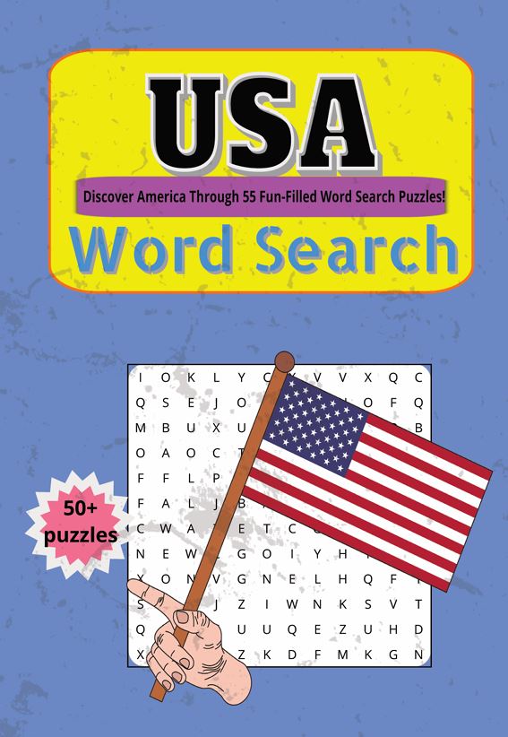Discover America Word Search Puzzles: A USA Themed Word Find Puzzle for Adults, Seniors and Teens cover